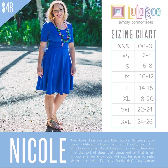 Red/Yellow Aztec Print LuLaRoe Nicole A-Line Dress - NWOT XS - Picture 7 of 8